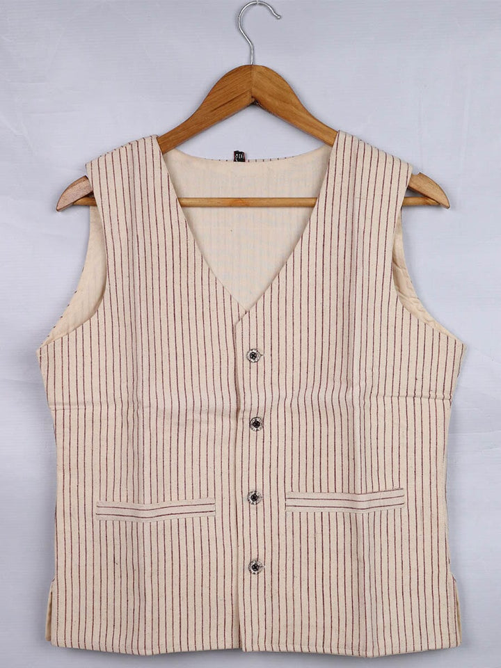 Handwoven Cotton Jacket Handloom Jacket_Women Priyadarshini Handloom 