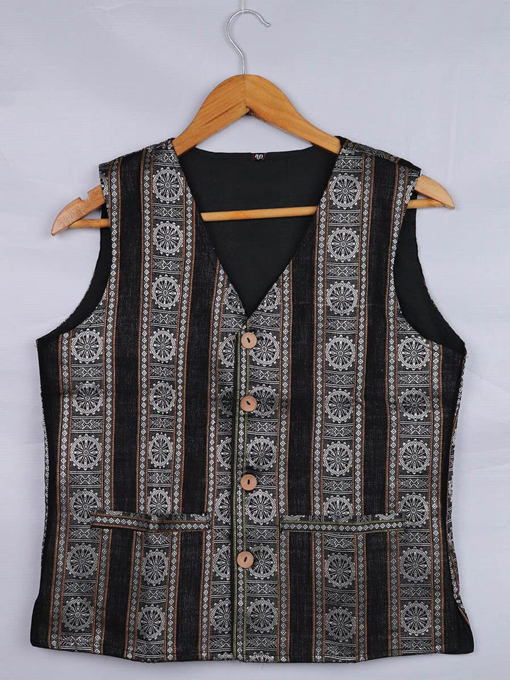 Handwoven Cotton Jacket Handloom Jacket_Women Priyadarshini Handloom