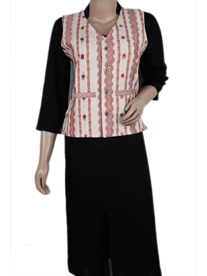 Handwoven Cotton Jacket Handloom Jacket_Women Priyadarshini Handloom