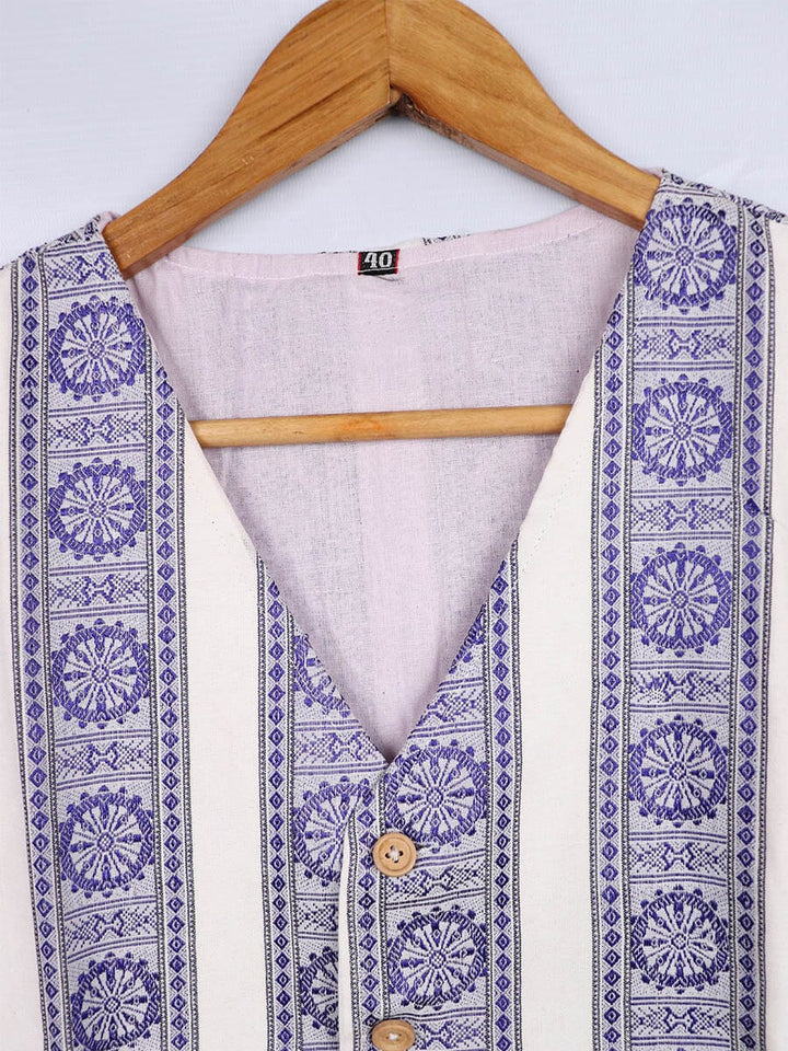 Handwoven Cotton Jacket Handloom Jacket_Women Priyadarshini Handloom