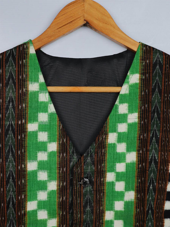 Handwoven Cotton Jacket Handloom Jacket_Women Priyadarshini Handloom