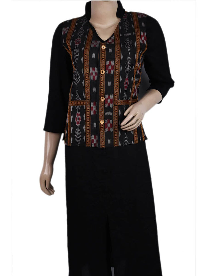 Handwoven Cotton Jacket Handloom Jacket_Women Priyadarshini Handloom