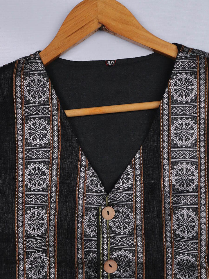 Handwoven Cotton Jacket Handloom Jacket_Women Priyadarshini Handloom