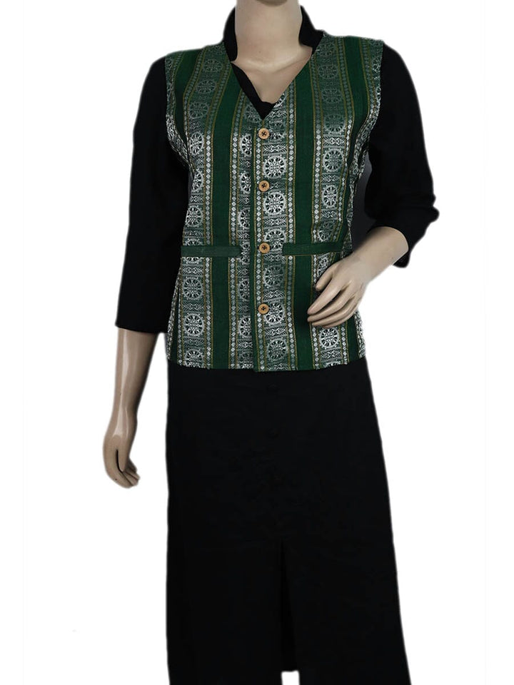 Handwoven Cotton Jacket Handloom Jacket_Women Priyadarshini Handloom