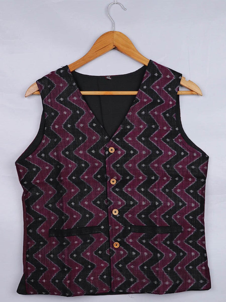 Handwoven Cotton Jacket Handloom Jacket_Women Priyadarshini Handloom