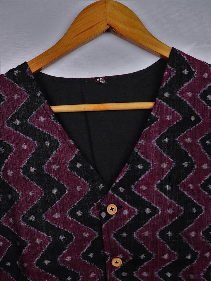 Handwoven Cotton Jacket Handloom Jacket_Women Priyadarshini Handloom