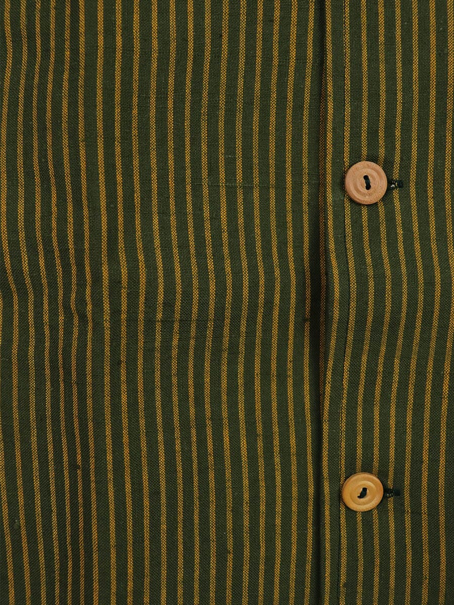 Handwoven Cotton Nehru Jacket Handloom Nehru Jacket_Cotton Priyadarshini Handloom