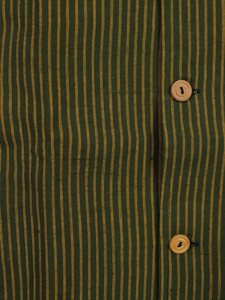 Handwoven Cotton Nehru Jacket Handloom Nehru Jacket_Cotton Priyadarshini Handloom