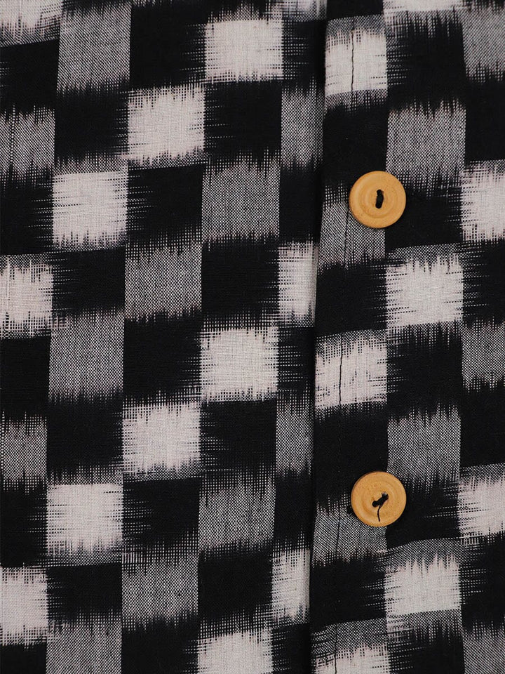 Handwoven Cotton Nehru Jacket Handloom Nehru Jacket_Cotton Priyadarshini Handloom