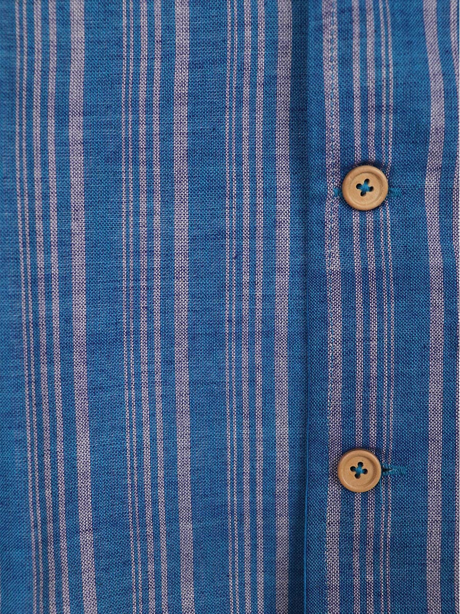 Handwoven Cotton Nehru Jacket Handloom Nehru Jacket_Cotton Priyadarshini Handloom