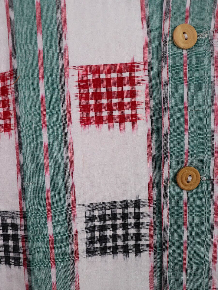 Handwoven Cotton Nehru Jacket Handloom Nehru Jacket_Cotton Priyadarshini Handloom