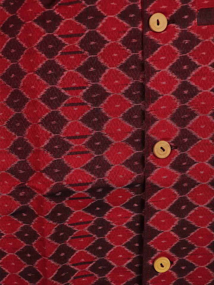 Handwoven Cotton Nehru Jacket Handloom Nehru Jacket_Cotton Priyadarshini Handloom