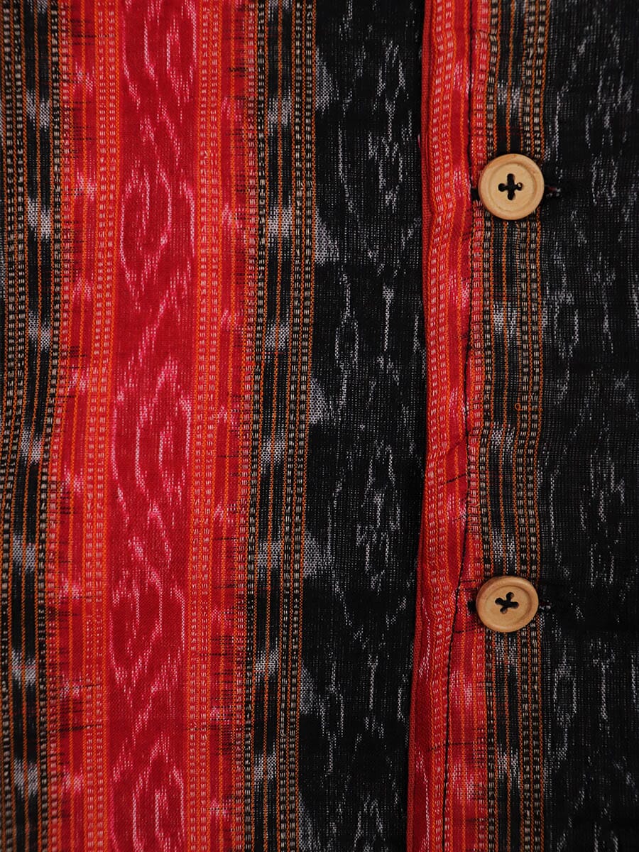 Handwoven Cotton Nehru Jacket Handloom Nehru Jacket_Cotton Priyadarshini Handloom