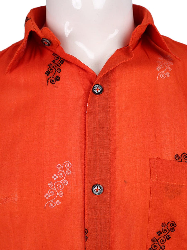 Handwoven Cotton Shirt Handloom Shirt & Kurta_Men Priyadarshini Handloom