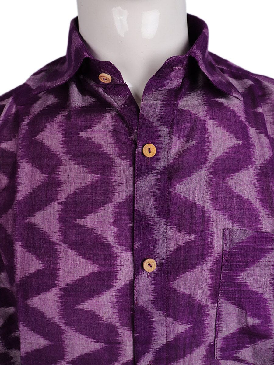 Handwoven Cotton Shirt Handloom Shirt & Kurta_Men Priyadarshini Handloom