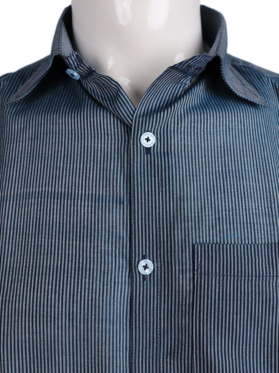 Handwoven Cotton Shirt Handloom Shirt & Kurta_Men Priyadarshini Handloom