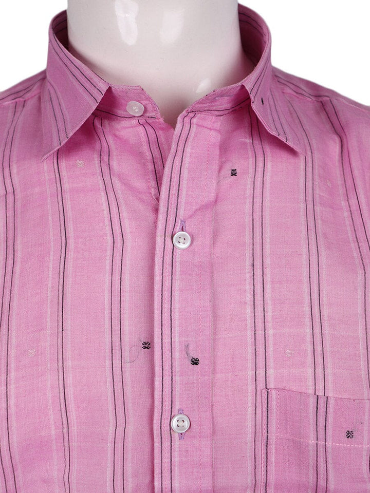Handwoven Cotton Shirt Handloom Shirt & Kurta_Men Priyadarshini Handloom