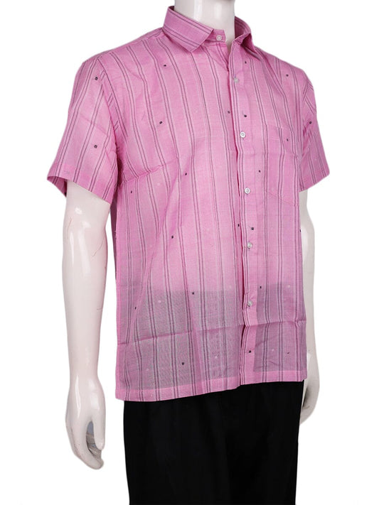 Handwoven Cotton Shirt Handloom Shirt & Kurta_Men Priyadarshini Handloom