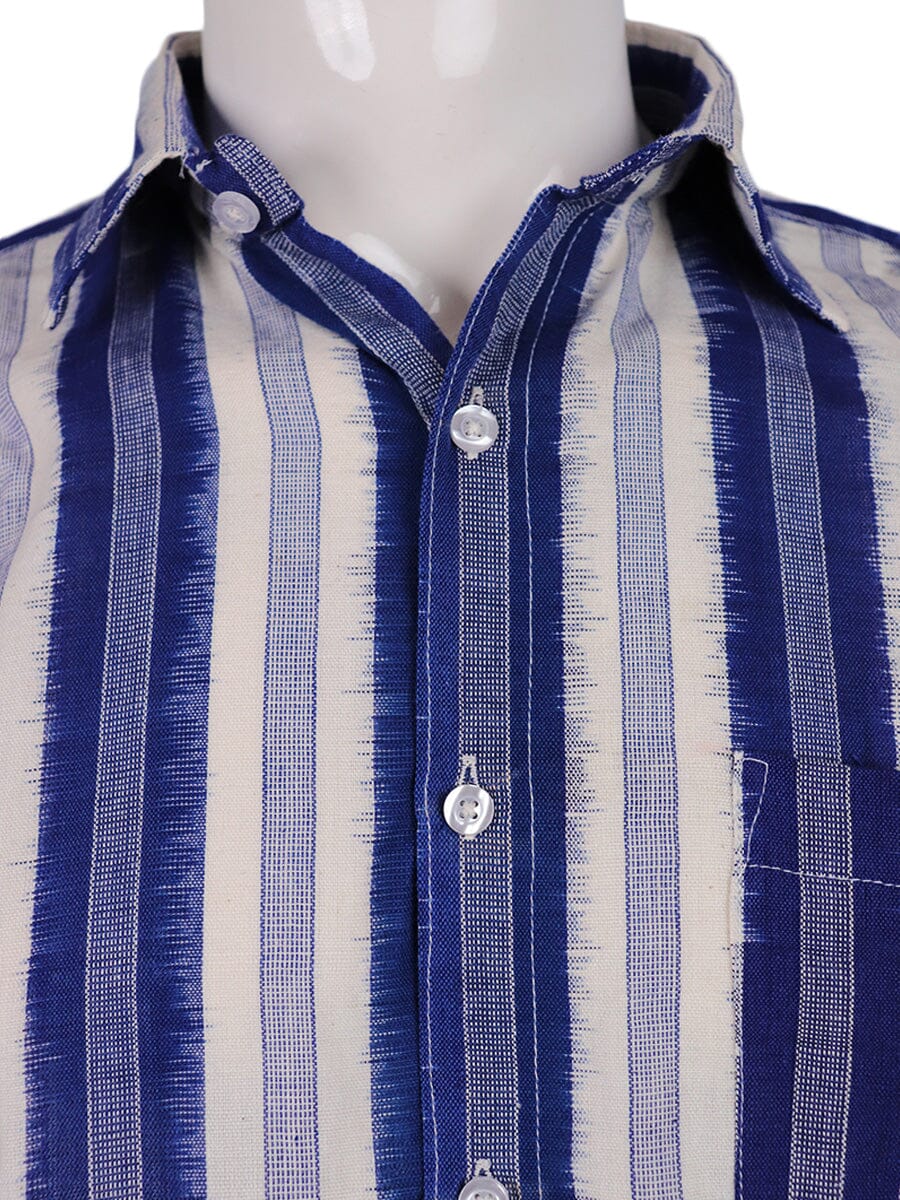Handwoven Cotton Shirt Handloom Shirt & Kurta_Men Priyadarshini Handloom