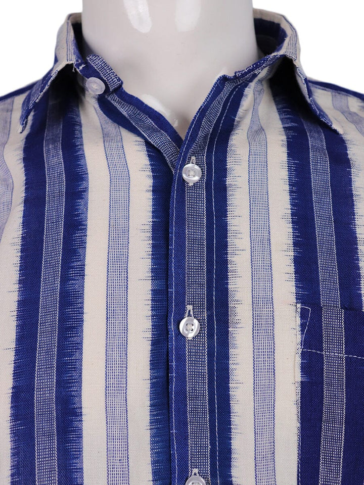 Handwoven Cotton Shirt Handloom Shirt & Kurta_Men Priyadarshini Handloom