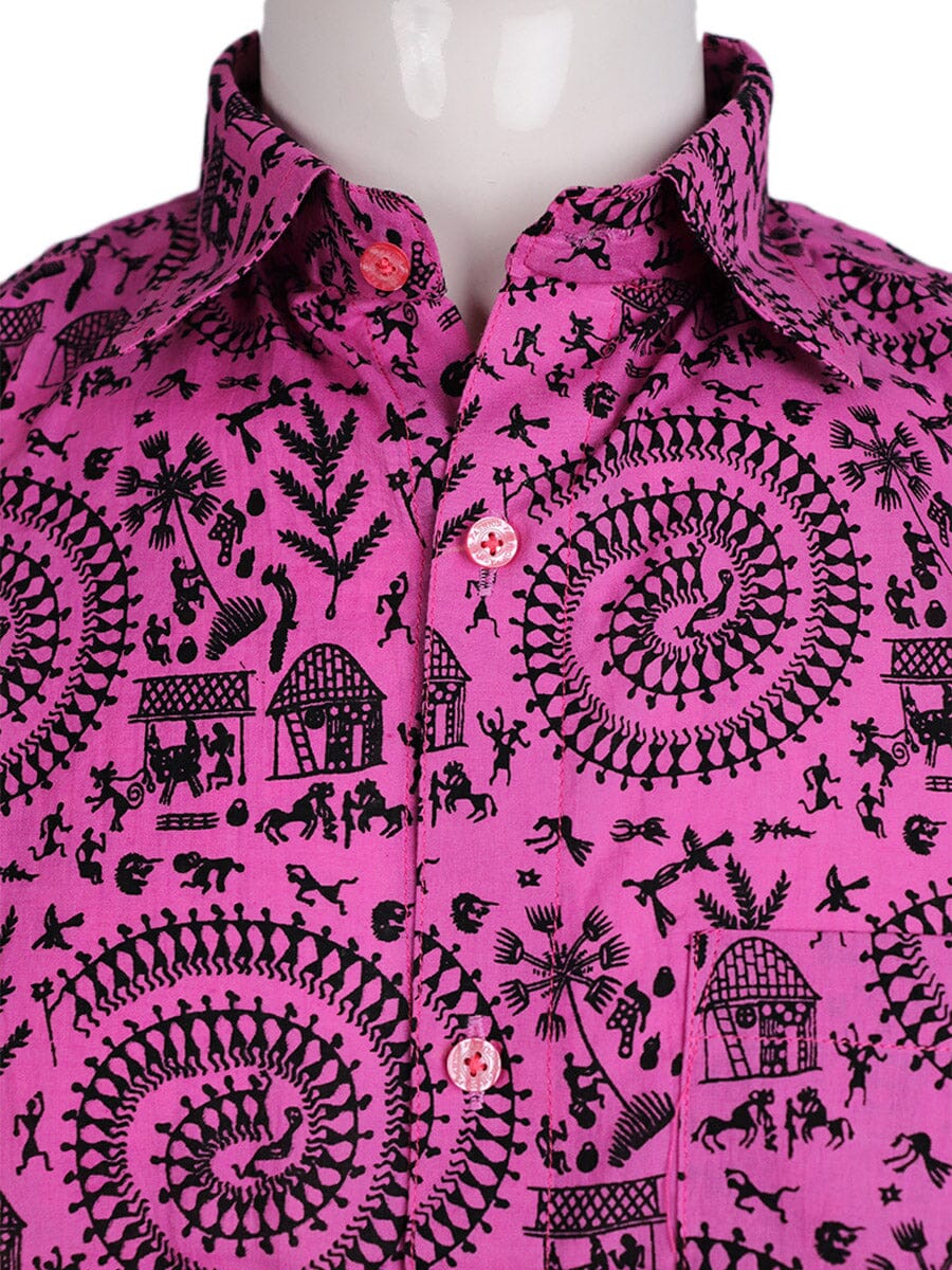 Handwoven Cotton Shirt Handloom Shirt & Kurta_Men Priyadarshini Handloom