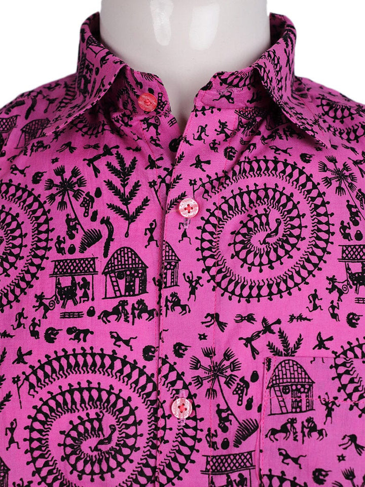 Handwoven Cotton Shirt Handloom Shirt & Kurta_Men Priyadarshini Handloom