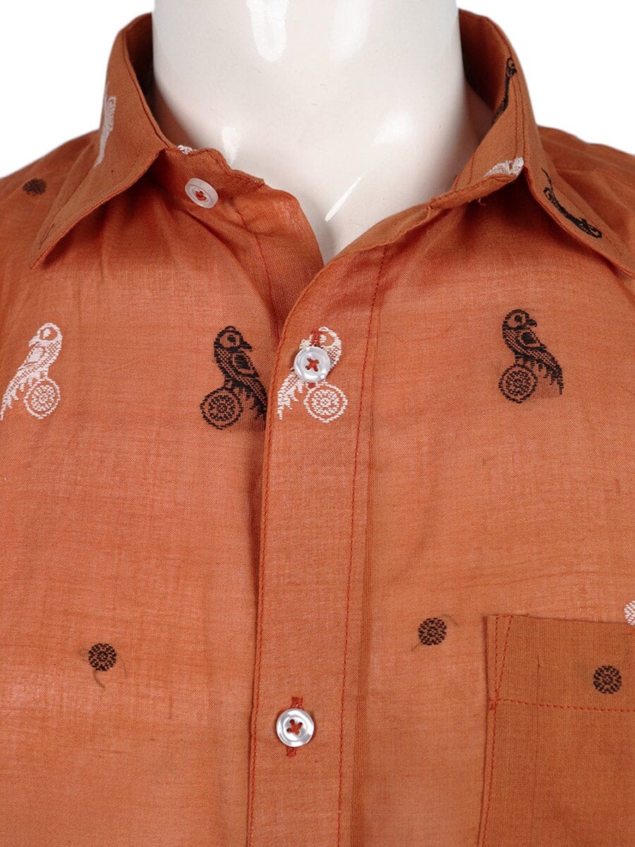 Handwoven Cotton Shirt Handloom Shirt & Kurta_Men Priyadarshini Handloom