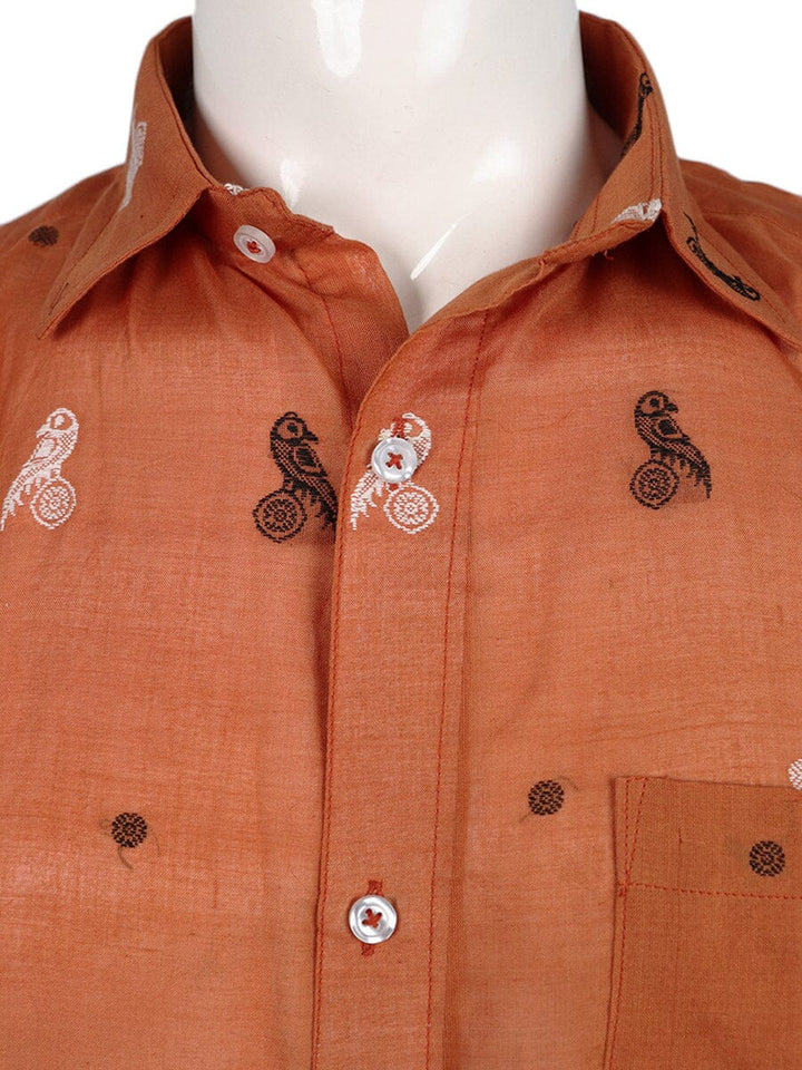 Handwoven Cotton Shirt Handloom Shirt & Kurta_Men Priyadarshini Handloom