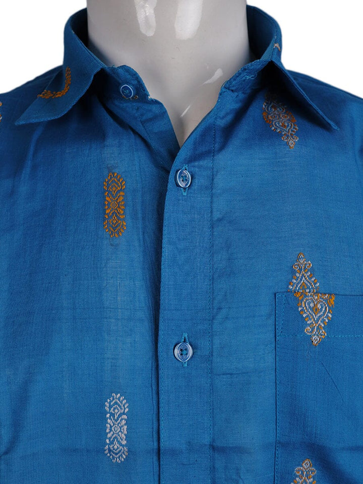 Handwoven Cotton Shirt Handloom Shirt & Kurta_Men Priyadarshini Handloom 