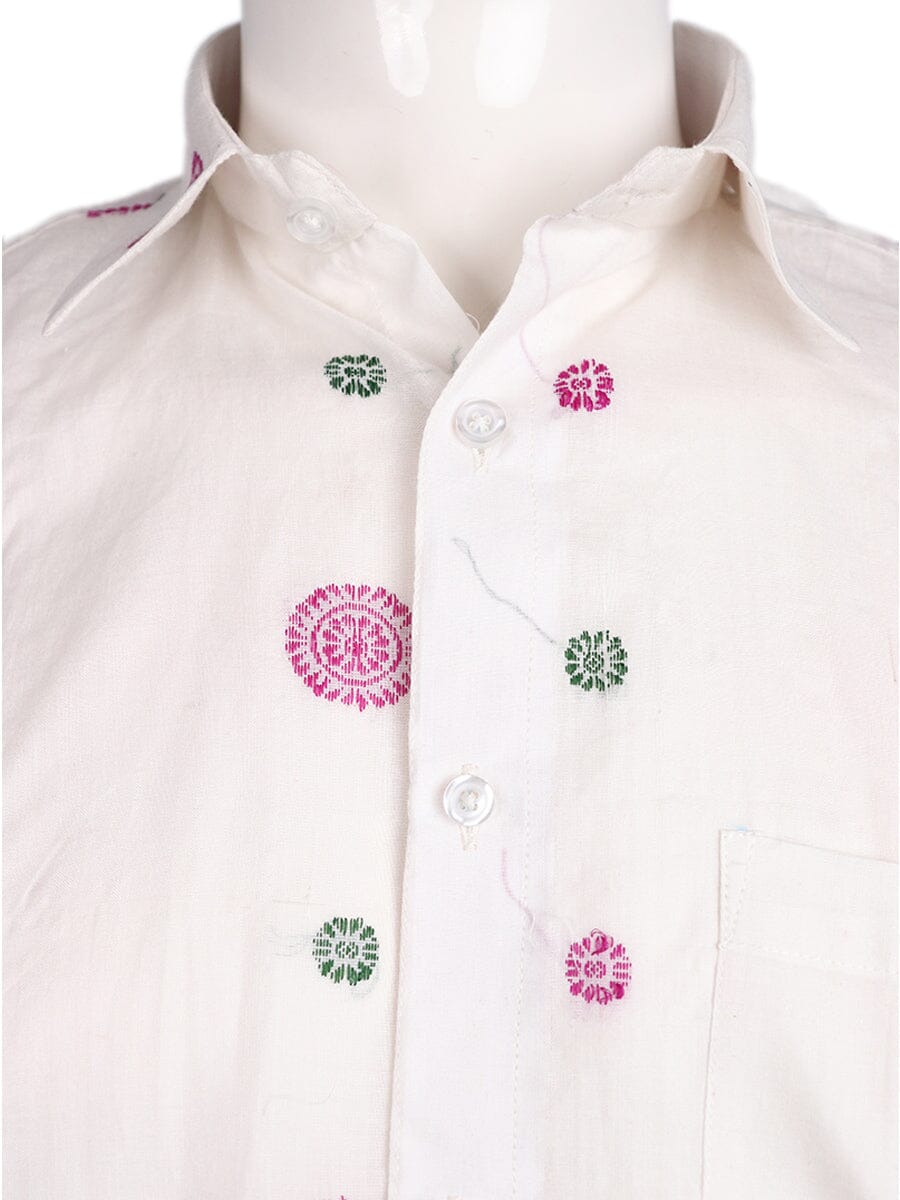 Handwoven Cotton Shirt Handloom Shirt & Kurta_Men Priyadarshini Handloom 