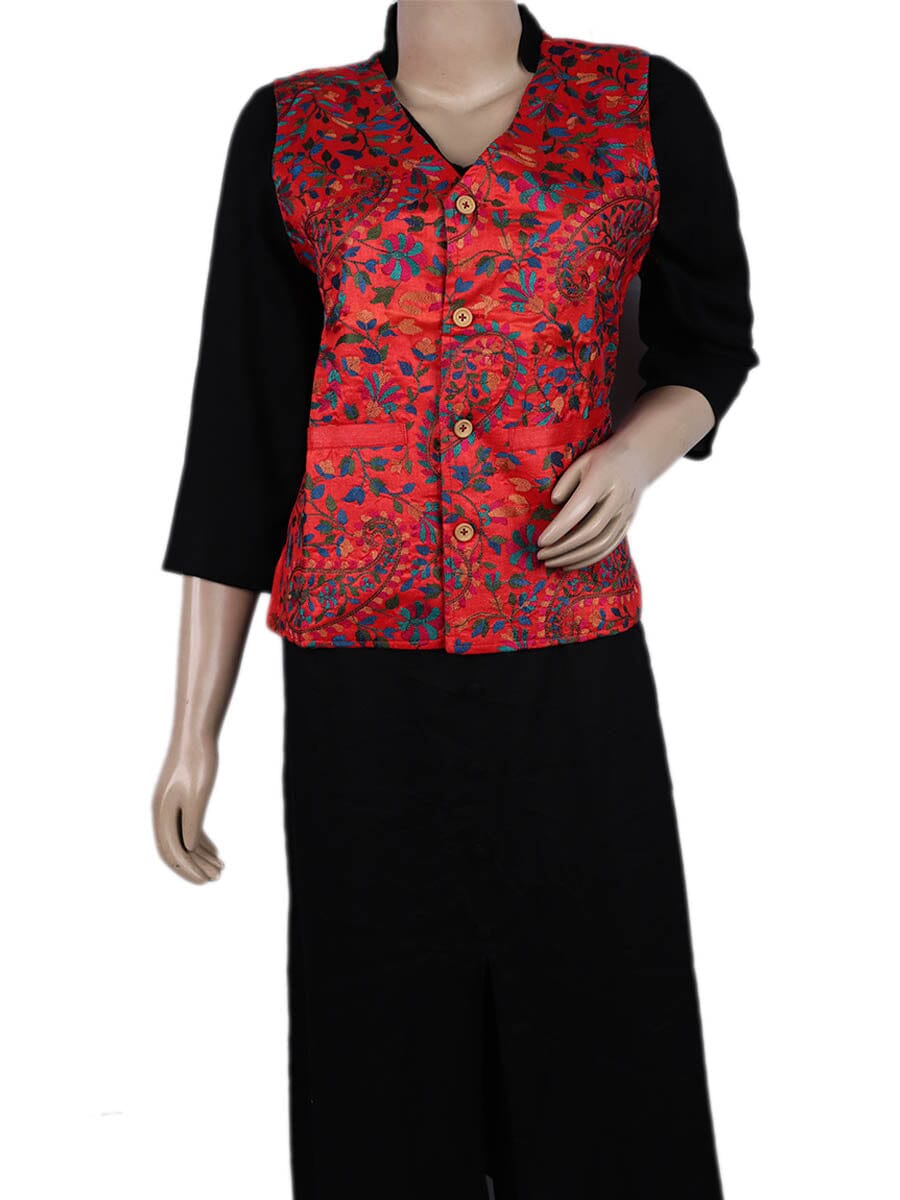 Handwoven Silk Jacket Handloom Jacket_Women Priyadarshini Handloom