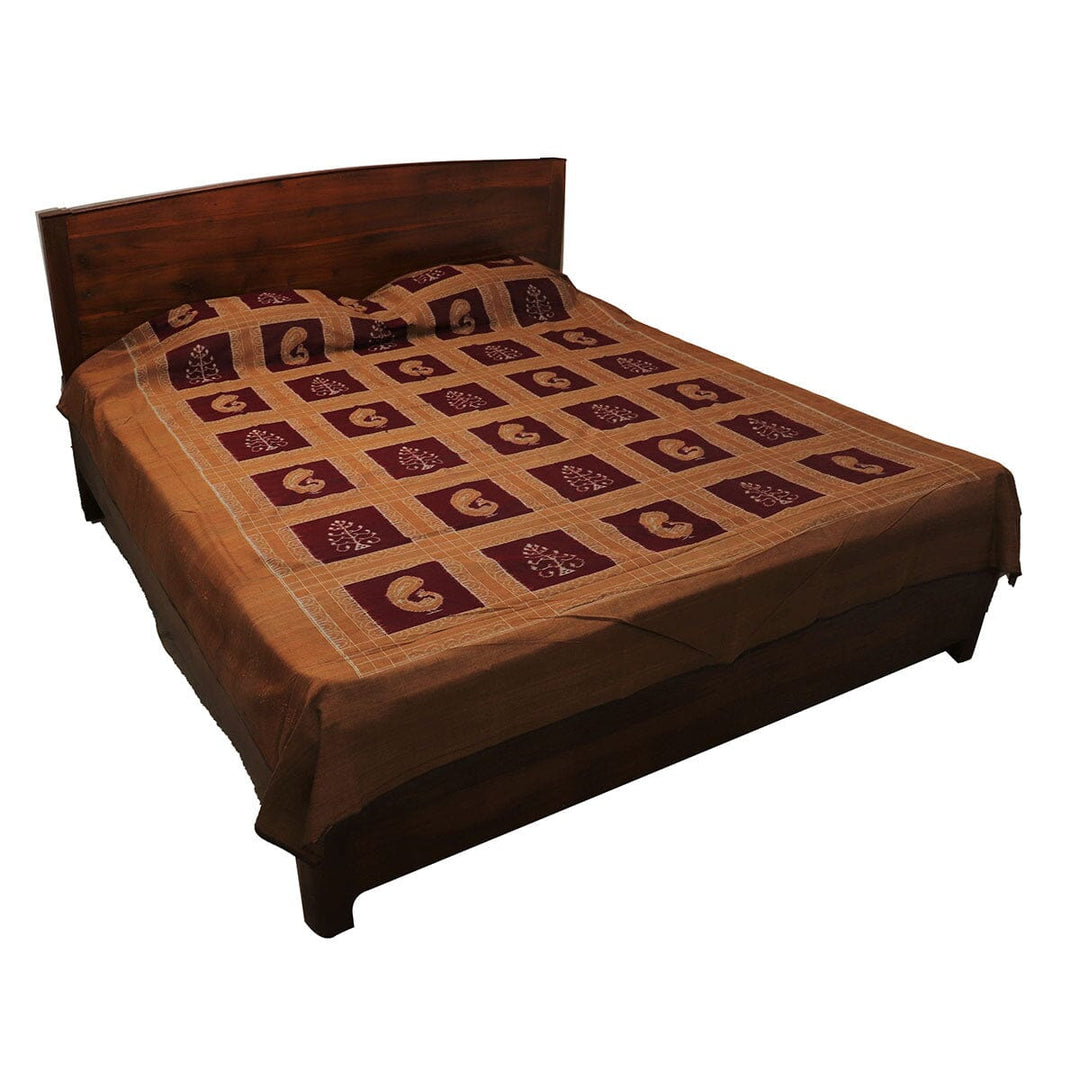 Priyadarshini Handloom, Sambalpuri Handloom Pure Cotton Bedsheet, King Size Bedsheet, Cotton Bedsheet, Traditional Bedsheet, Indian Bedsheet, Sambalpuri Handloom Pure Cotton King Size Bedsheet.