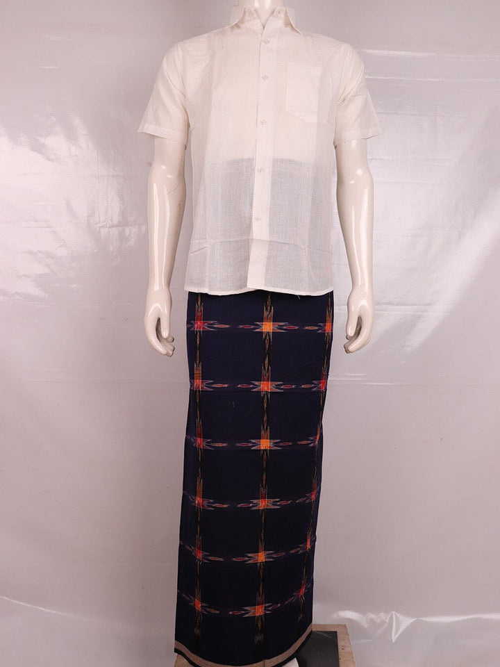 Sambalpuri Pure Cotton Handloom Lungi for Men Handloom Lungi_Cotton Priyadarshini Handloom 