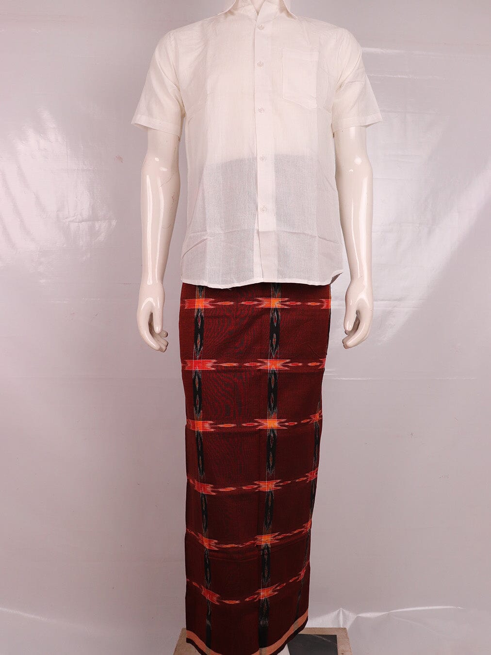 Sambalpuri Pure Cotton Handloom Lungi for Men Handloom Lungi_Cotton Priyadarshini Handloom 