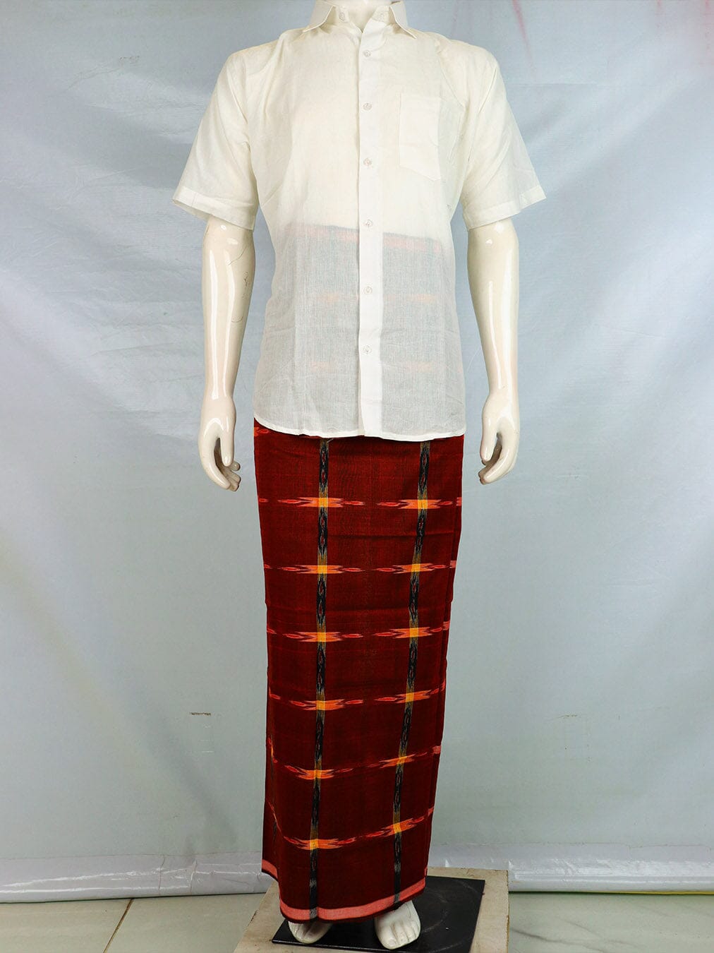 Sambalpuri Pure Cotton Handloom Lungi for Men Handloom Lungi_Cotton Priyadarshini Handloom