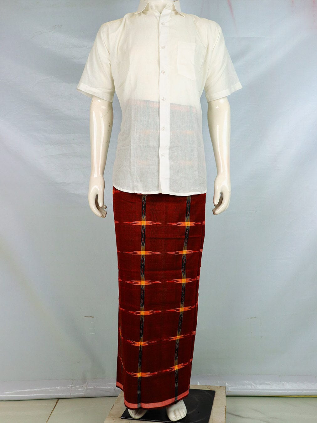 Sambalpuri Pure Cotton Handloom Lungi for Men Handloom Lungi_Cotton Priyadarshini Handloom 