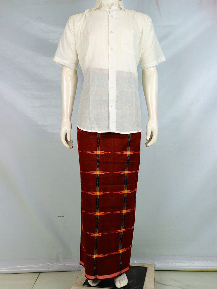Sambalpuri Pure Cotton Handloom Lungi for Men Handloom Lungi_Cotton Priyadarshini Handloom