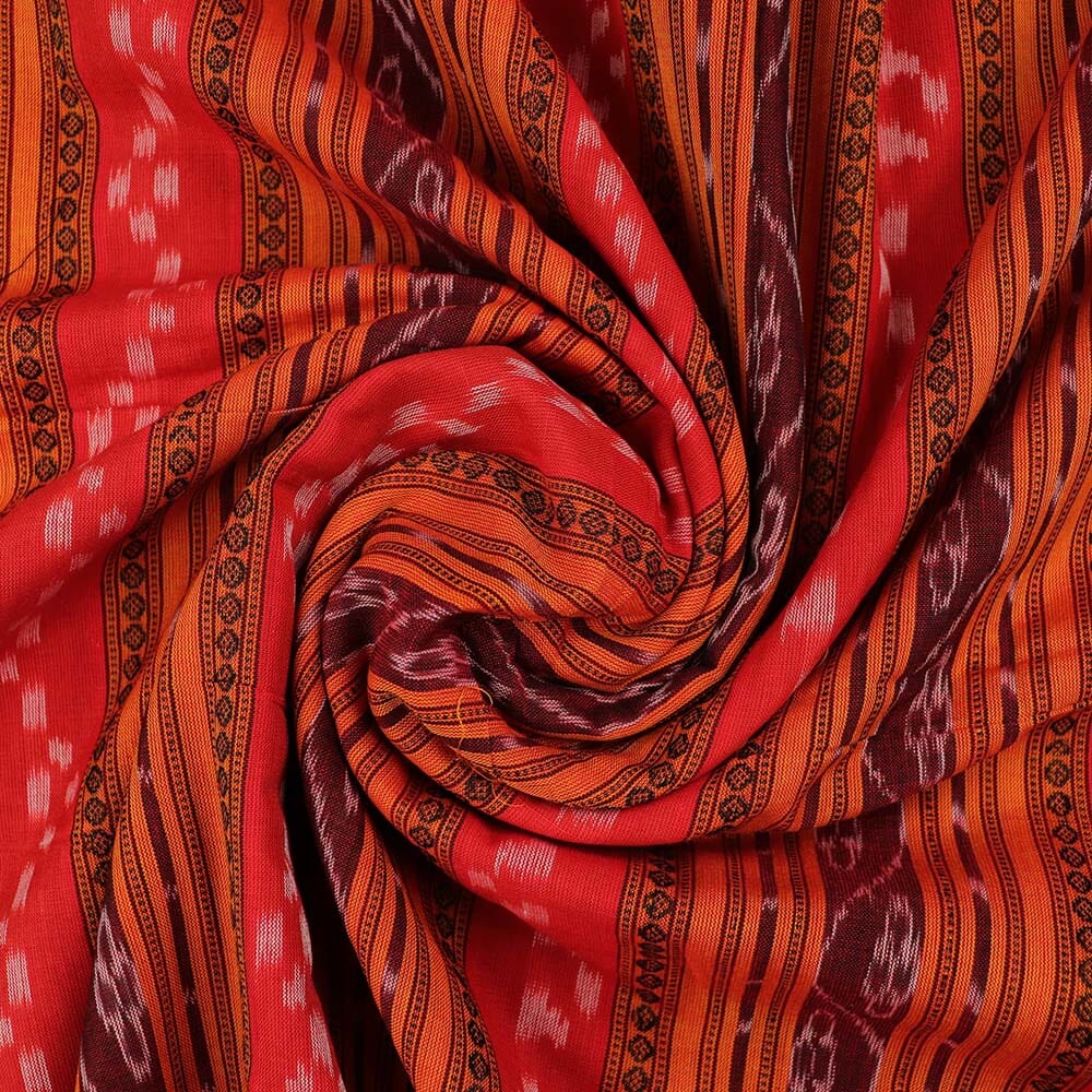 Unstitched Sambalpuri Cotton Handloom Fabric Handwoven Fabric_Cotton Priyadarshini Handloom