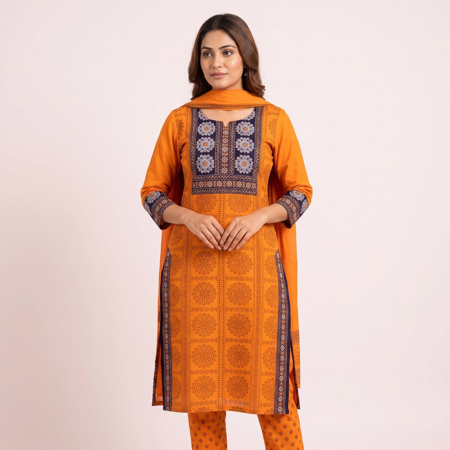 3 Piece Handloom Ikat Dress Material
