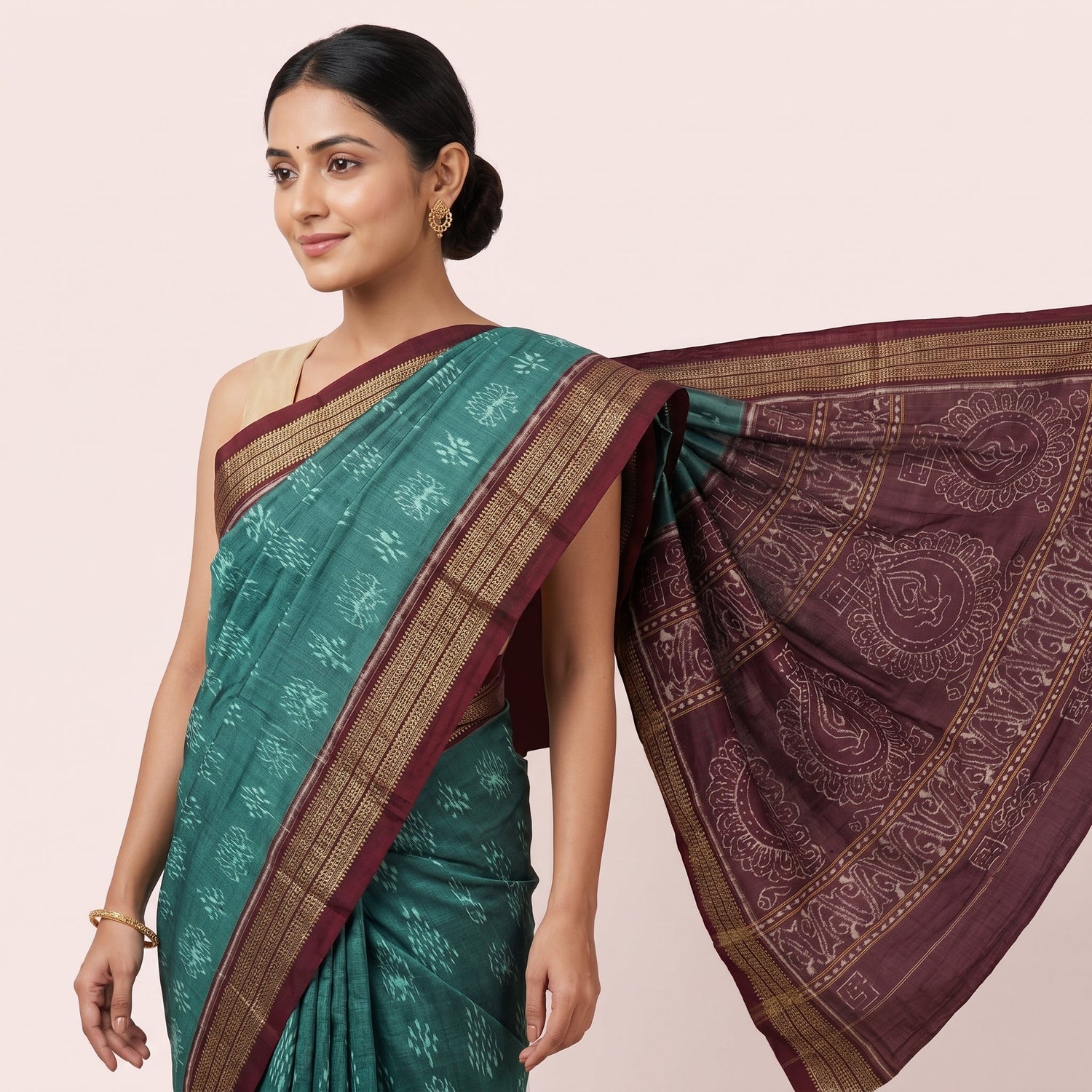 Green Cotton Sarees