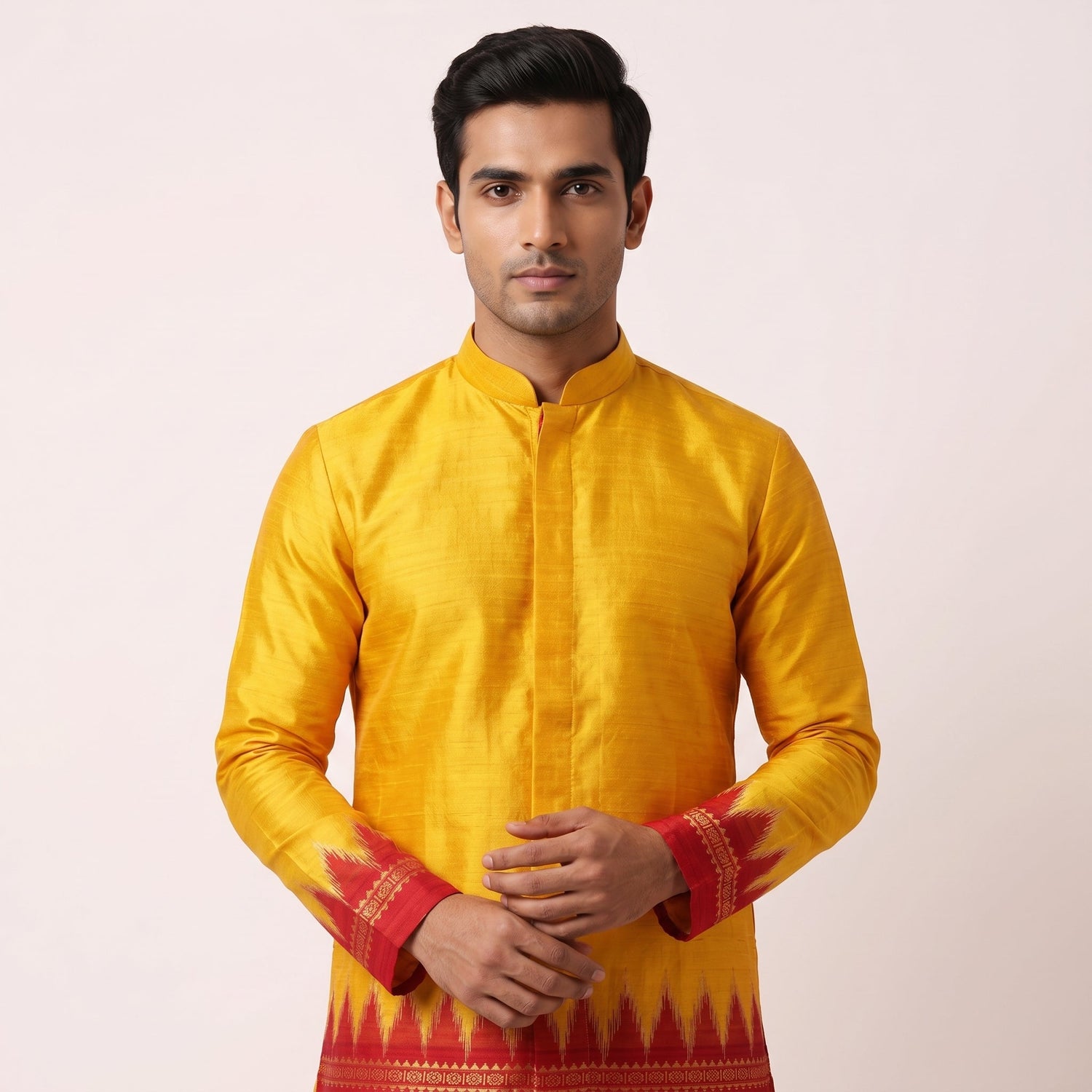 Handwoven Silk Dhoti & Utari