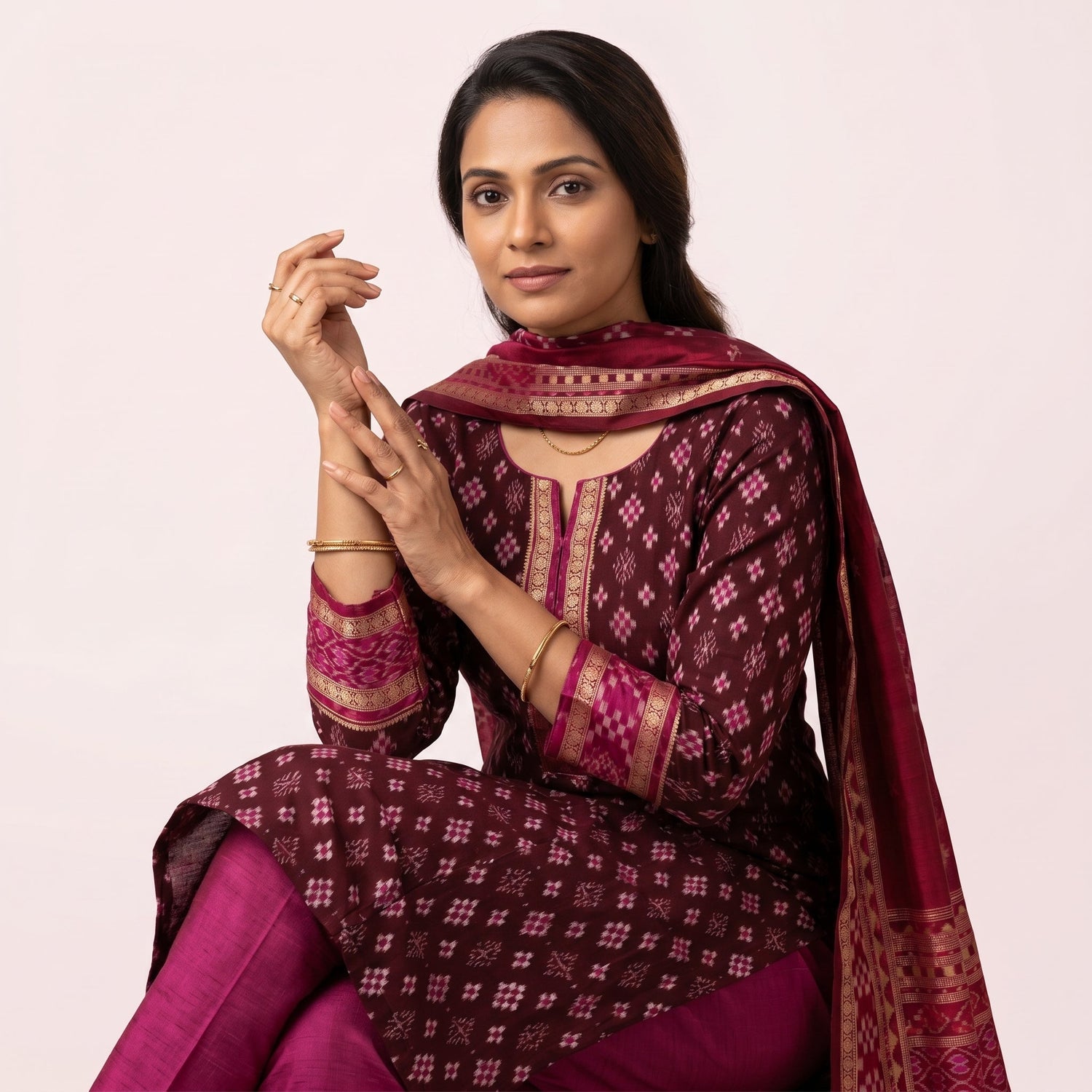Handwoven Silk Dress Material
