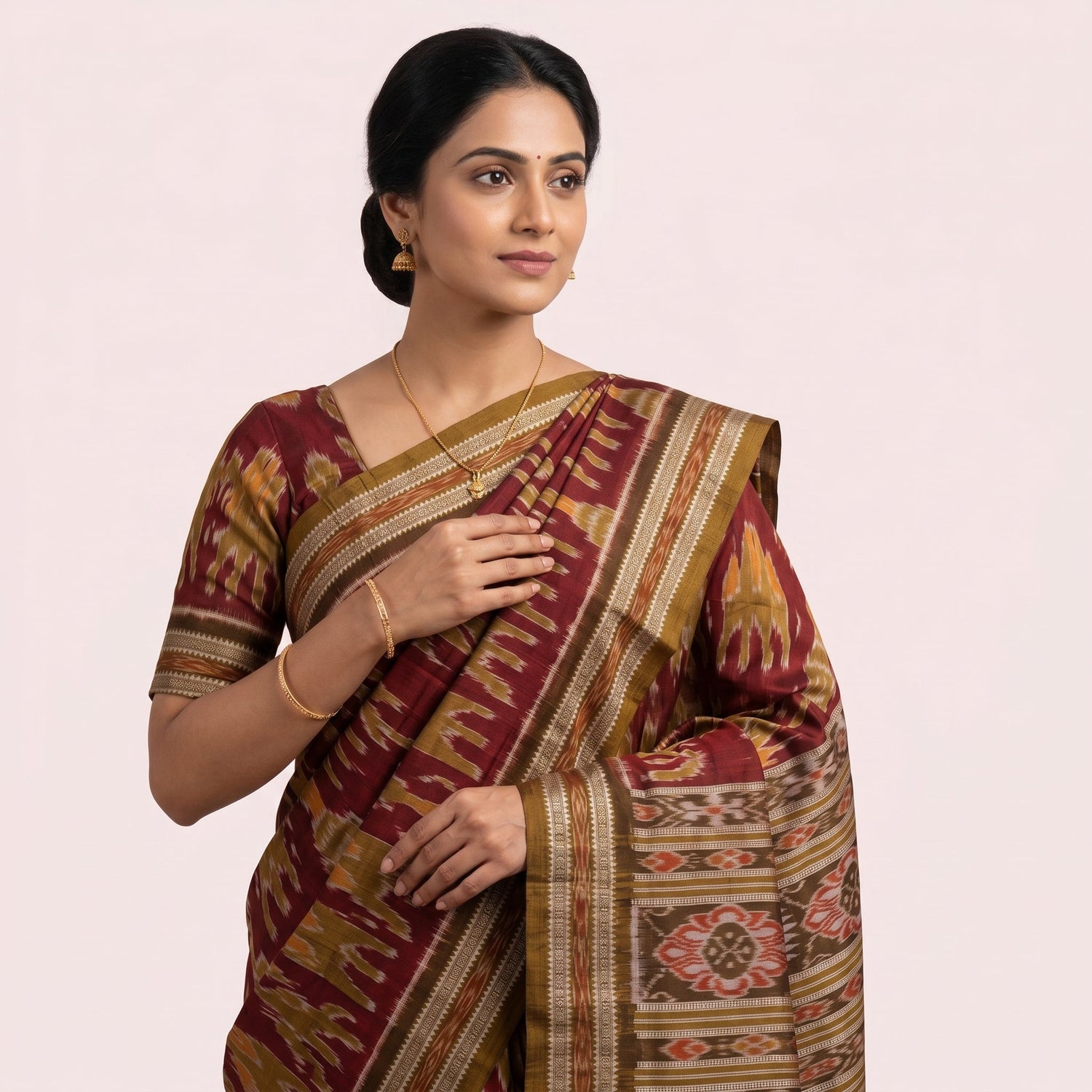 Maroon Sarees ₹10,000–₹15,000