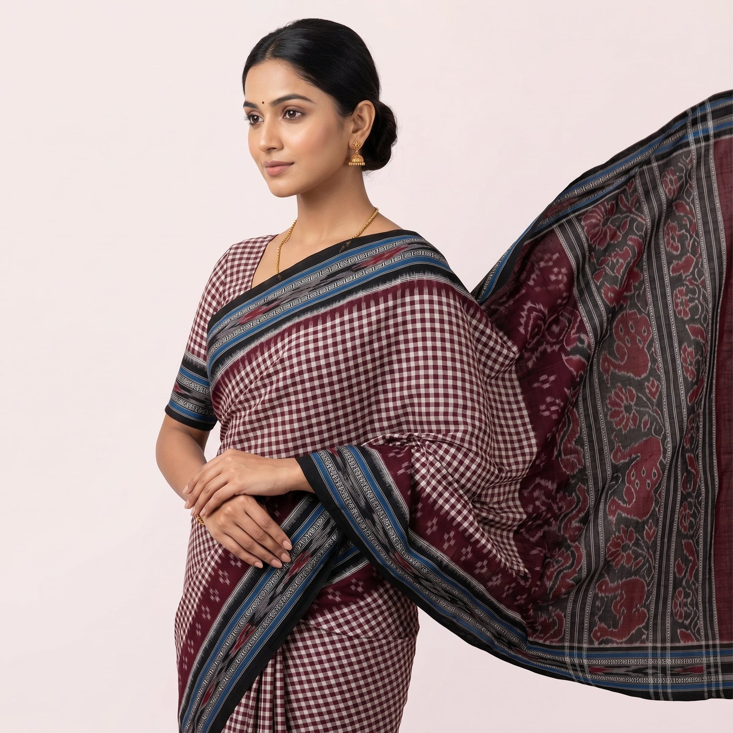 Maroon Sarees ₹3,000–₹6,000