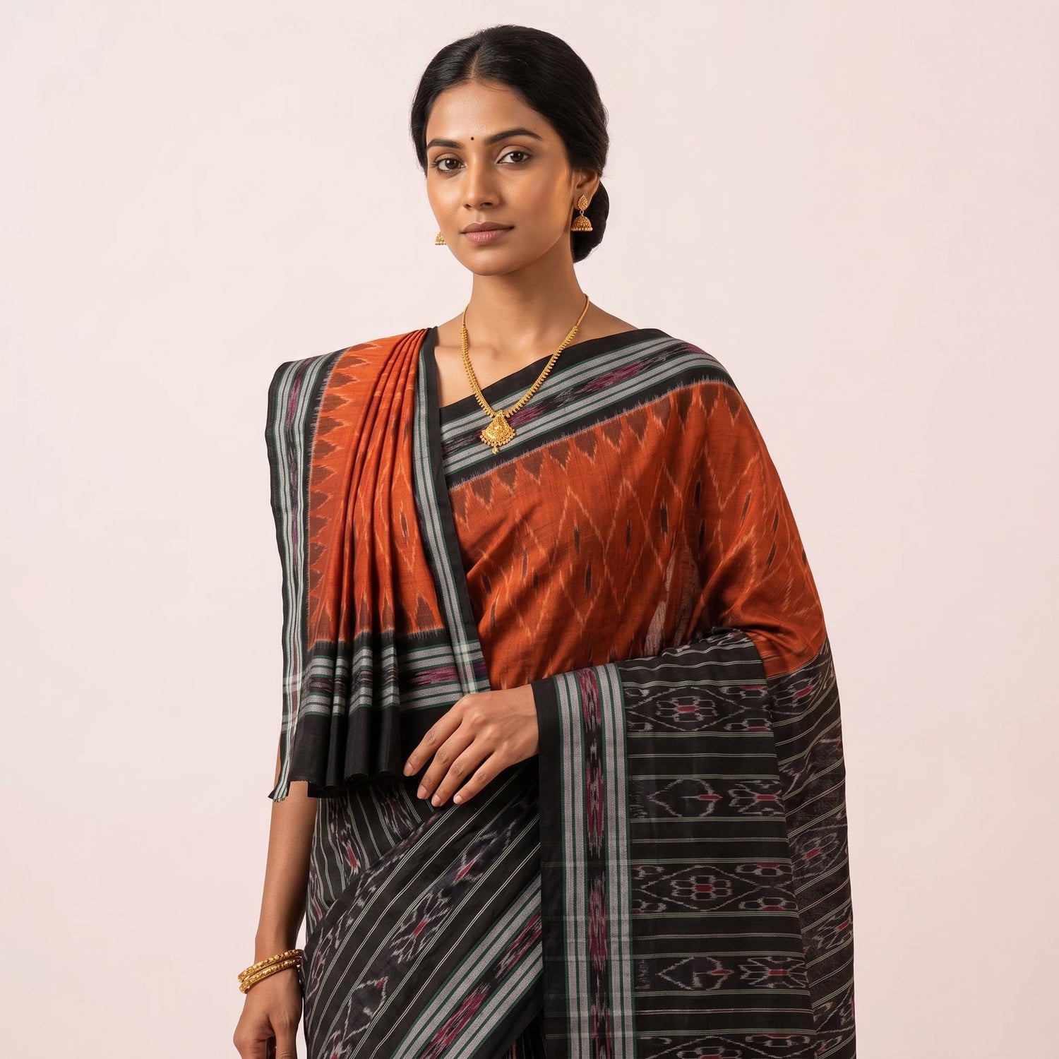 Orange Cotton Sarees