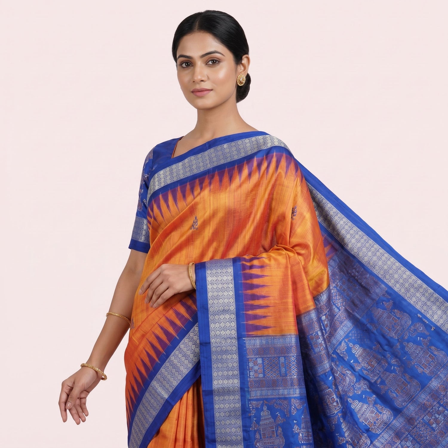 Orange Silk Sarees