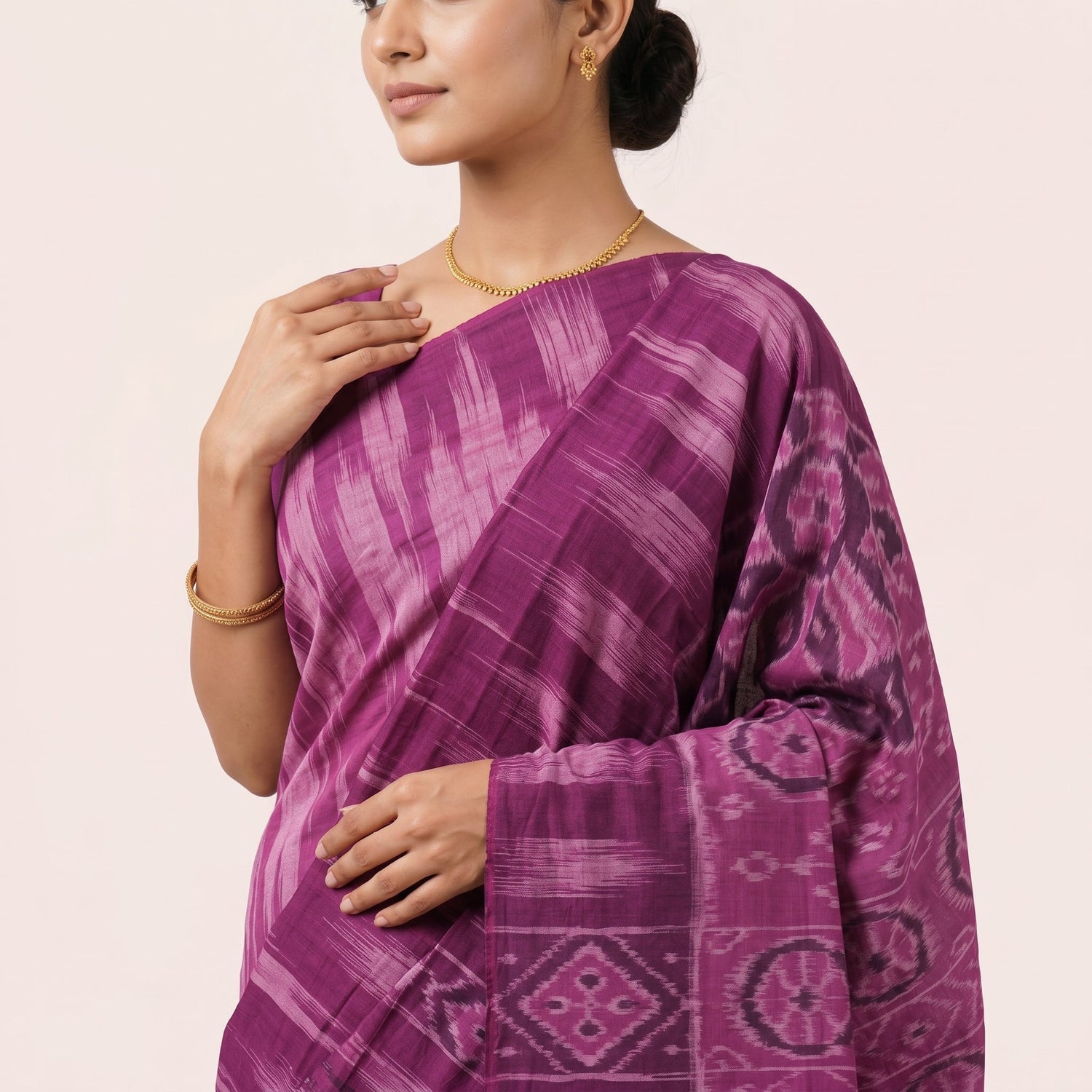 Pink Cotton Sarees