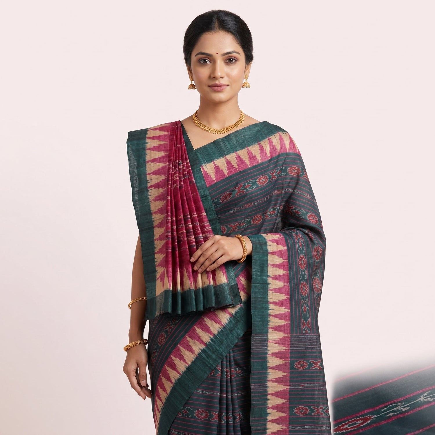 Pink Tussar Sarees