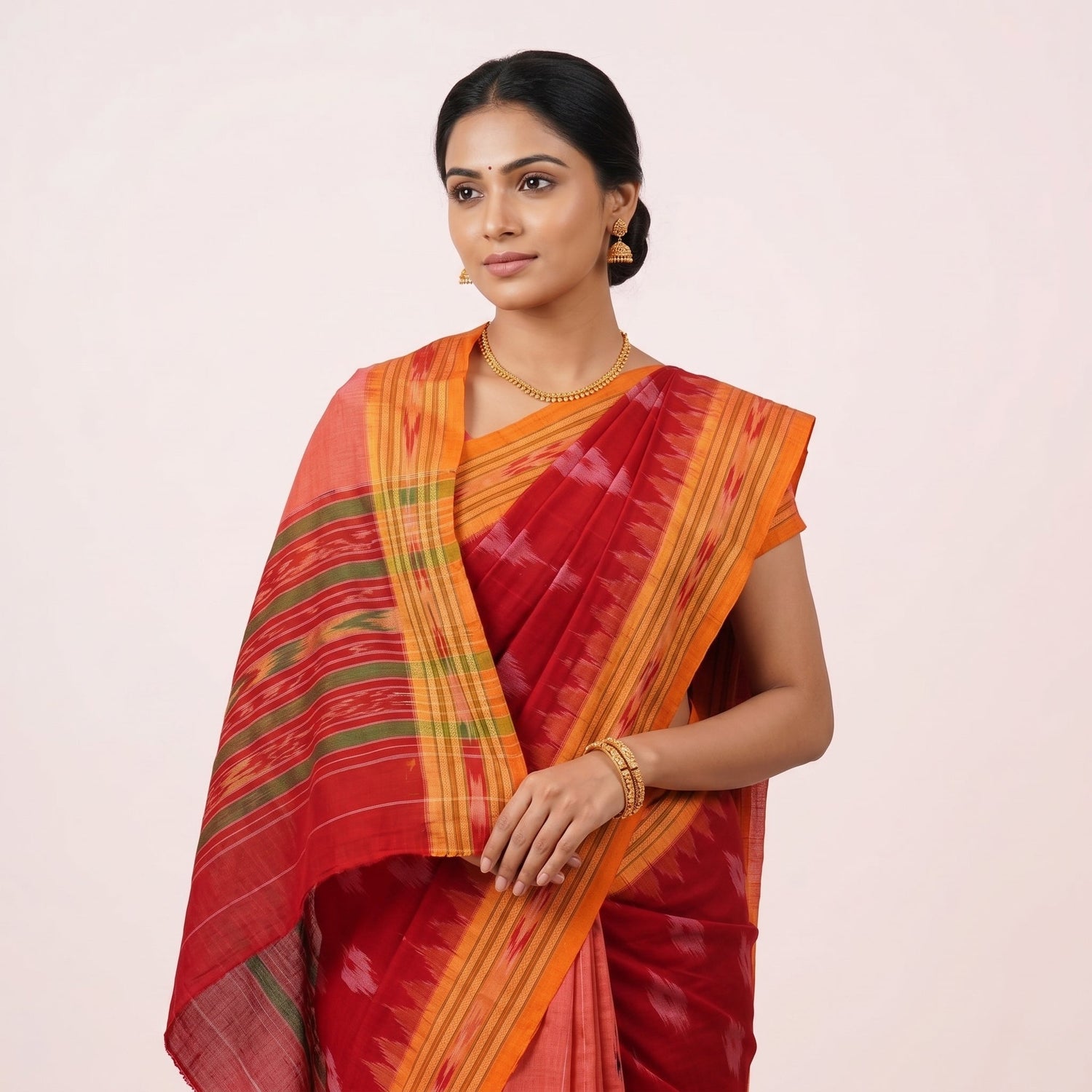 Red Sambalpuri Sarees