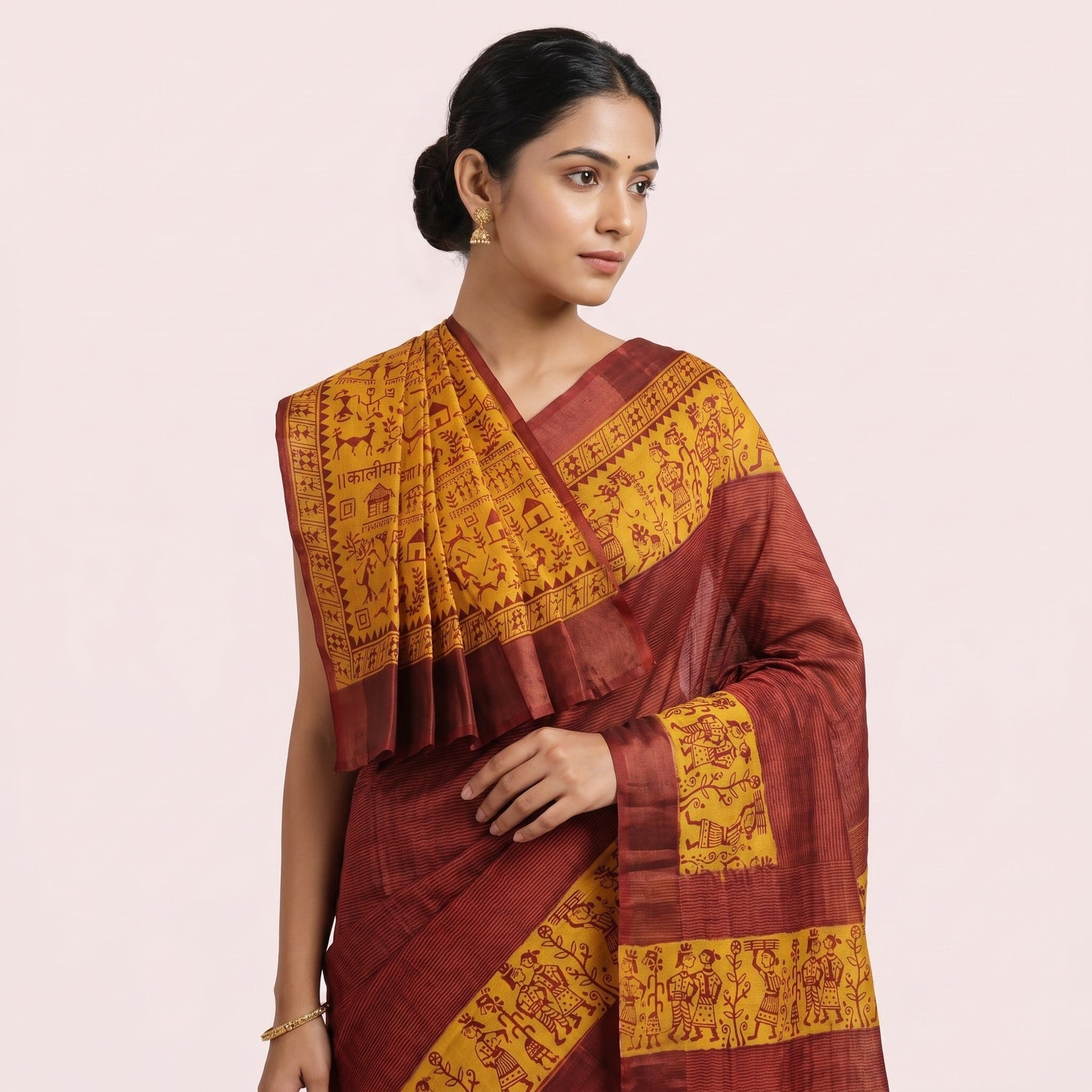 Yellow Tussar Sarees